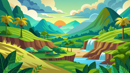 natural scenery and svg file