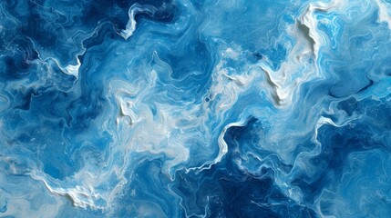 Abstract marine blue texture background, evoking the deep and serene essence of the ocean. This visual captures the fluidity and calming shades of blue, AI Generative - obrazy, fototapety, plakaty