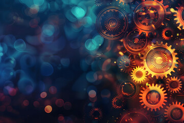 Abstract gears technology background.