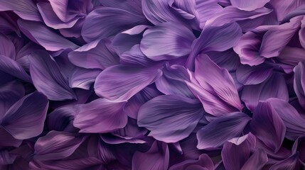 Visualize an abstract composition of fragrant petals in shades of purple, arranged to form a lush, AI Generative