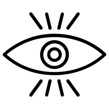 eye tattoo icon, simple vector design