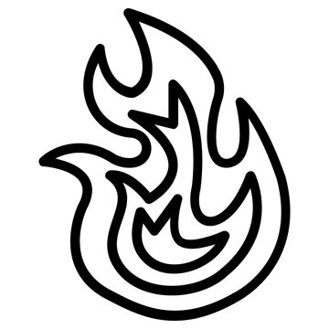 isolated icon design of fire tattoo icon, simple vector design