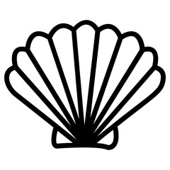 seashell icon, simple vector design