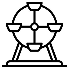 Obraz na płótnie Canvas giant wheel icon, simple vector design