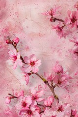 A delicate cherry blossom texture, reflecting the beauty and transient nature of life, inspired by serene and solemn moments created with Generative AI Technology