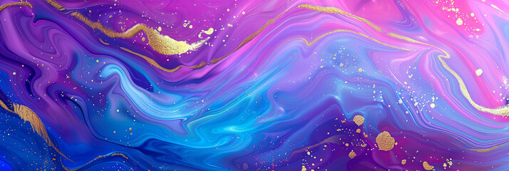 Fototapeta na wymiar beautiful abstract background with swirling marble patterns in vibrant colors of purple, blue and pink, generative AI