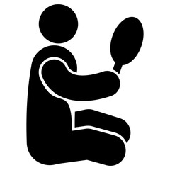 spoon feeding icon, simple vector design