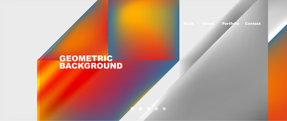 Colorful gradients with abstract geometric shapes. Vector Illustration For Wallpaper, Banner, Background, Card, Book Illustration, landing page