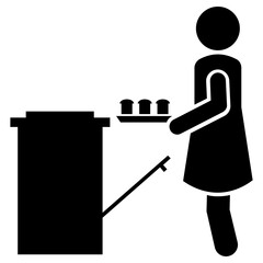 baking food icon, simple vector design