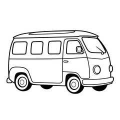 Vector outline of a modern van icon.