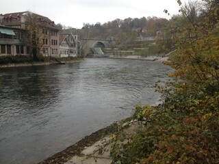 the brige view beatiful river in the 'switzerland