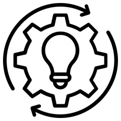 creative process icon, simple vector design
