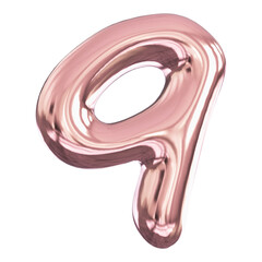 Pink 3d Number 9