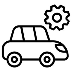 car repair icon, simple vector design