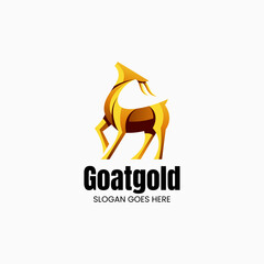 Vector Logo Illustration Goat Gradient Colorful Style