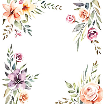 Abstract seamless watercolor vector illustration of vintage flower bouquet pattern. Time-Tested Florals: Seamless Retro Flower Illustration
