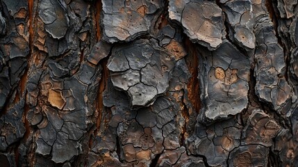 Age Telling Tale The CharacterFilled Texture of an Ancient Tree Bark - obrazy, fototapety, plakaty