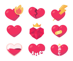 Broken heart. Pink Heart is heartbroken and hurt from divorce from her lover.