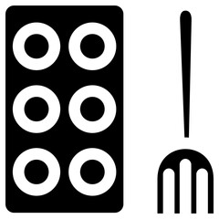 baking icon, simple vector design