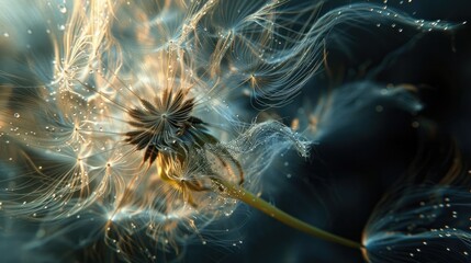 Dandelion Seeds Drifting Away on a Gentle Breeze