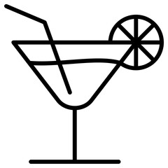 Fototapeta na wymiar cocktail glass icon, simple vector design