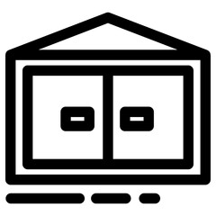 garage icon, simple vector design