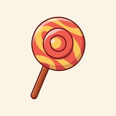 vector Set of sweet spiral lollipops candy