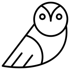 owl icon, simple vector design