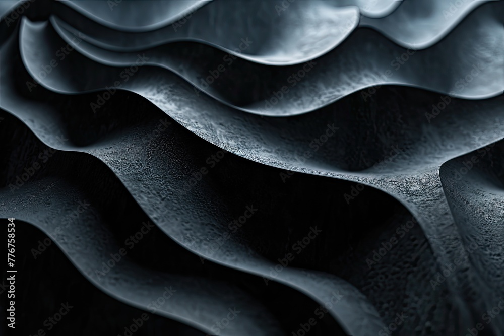 Poster textured 3d background with a sense of depth, layered 3d background with textured elements creating 