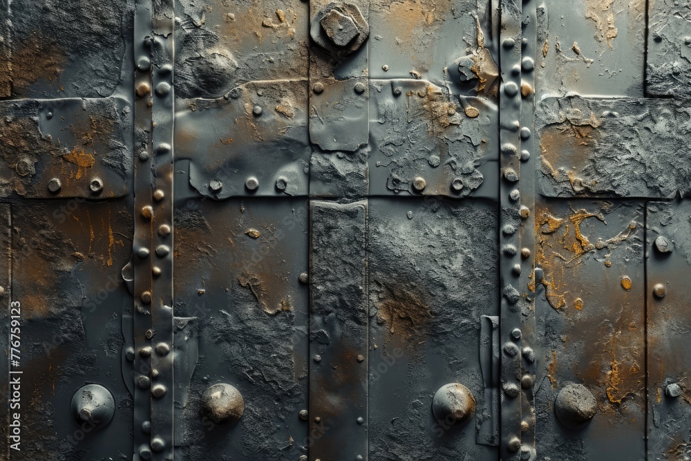 Aufkleber textured 3d surface with an industrial aesthetic, industrial-themed 3d surface with textured element
