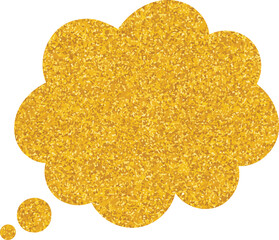 glistering gold foil chat bubble