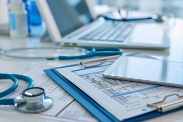 Digital health records, modern medical technology.