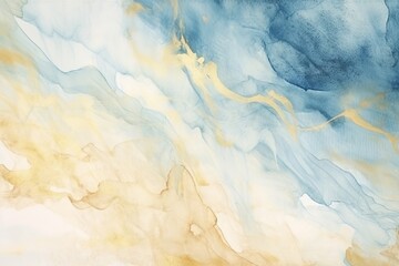 Abstract watercolor background blue - beige color