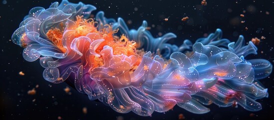 Bioluminescent Dinoflagellate Bloom A Radiant Dance of Vibrant Marine Microorganisms