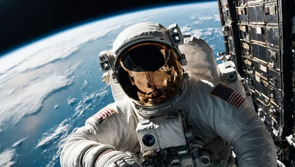 Papier peint photo autocollant rond Nasa Astronaut in Space 