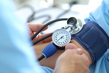 Blood pressure measurement assesses the force of blood against artery walls, Blood pressure measurement gauges the pressure of blood against artery walls.