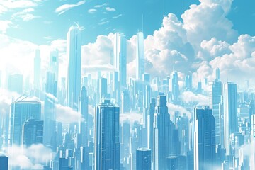 Creating a digital illustration depicting futuristic cityscape architecture, Designing a digital artwork showcasing futuristic city architecture for a captivating cityscape illustration.