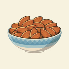 vector almond nuts