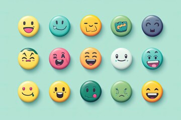 set of custom emojis for a messaging app, diverse and expressive collection of custom emojis tailored for a messaging app, encompassing a range of emotions, gestures, and cultural references