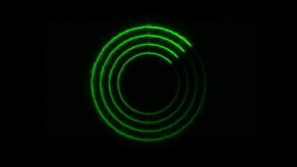 Abstract orange neon line circle loading background illustration 4k.	