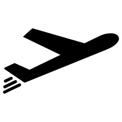 airplane icon, simple vector design
