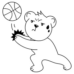 basketball hit icon, simple vector design