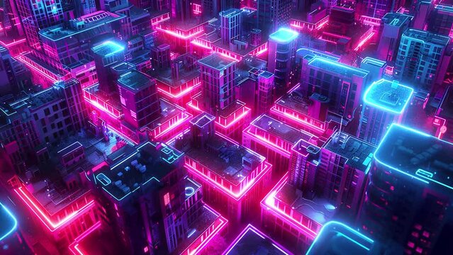 delve into the surreal realm of a psychedelic 3d. retro techno background. seamless looping overlay 4k virtual video animation background