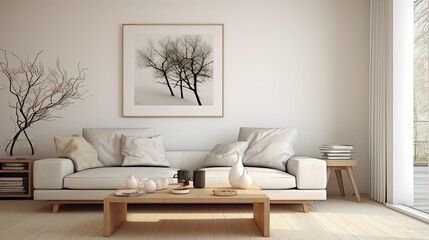 neutral minimalist interior design
