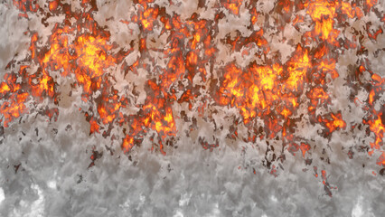 Fire wall transition on alpha channel