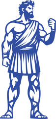 Mighty Hercules Son of Zeus God of Thunder Logo
