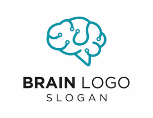 The logo design is about Brain and was created using the Corel Draw 2018 application with a white background.