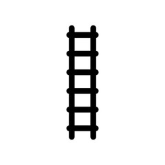 The stairs icon is black and outline style