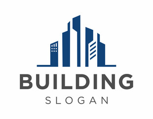 The logo design is about Building and was created using the Corel Draw 2018 application with a white background.