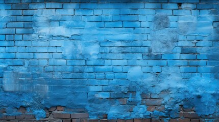 painted blue brick